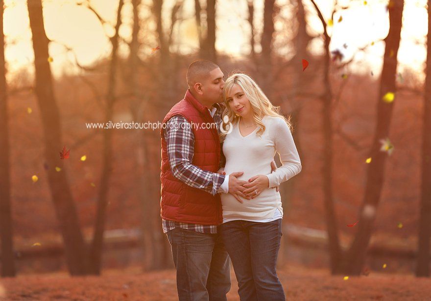 maternity photography of couple awaiting their first child taken with sunset at verona park