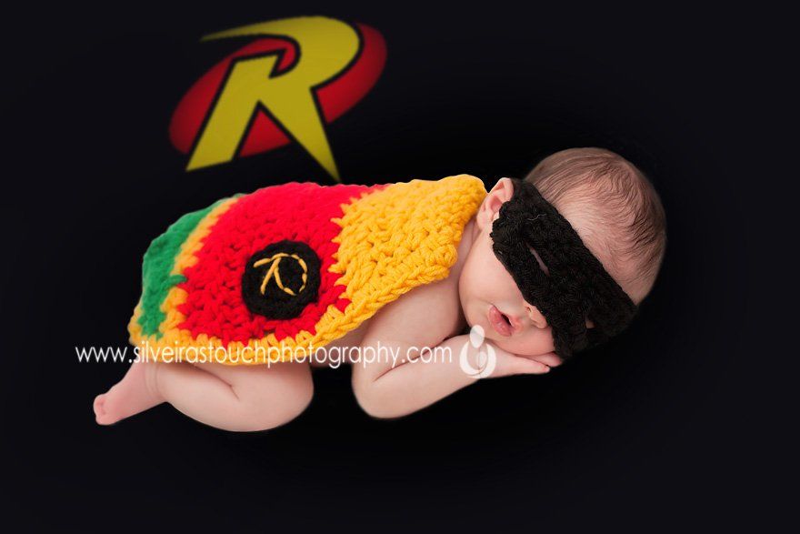 22 day old superhero Newborn Photography Bloomfield NJ