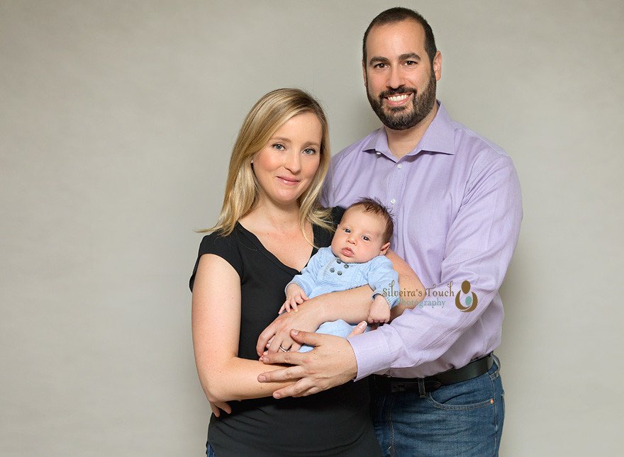 family of three Califon nj newborn photographer
