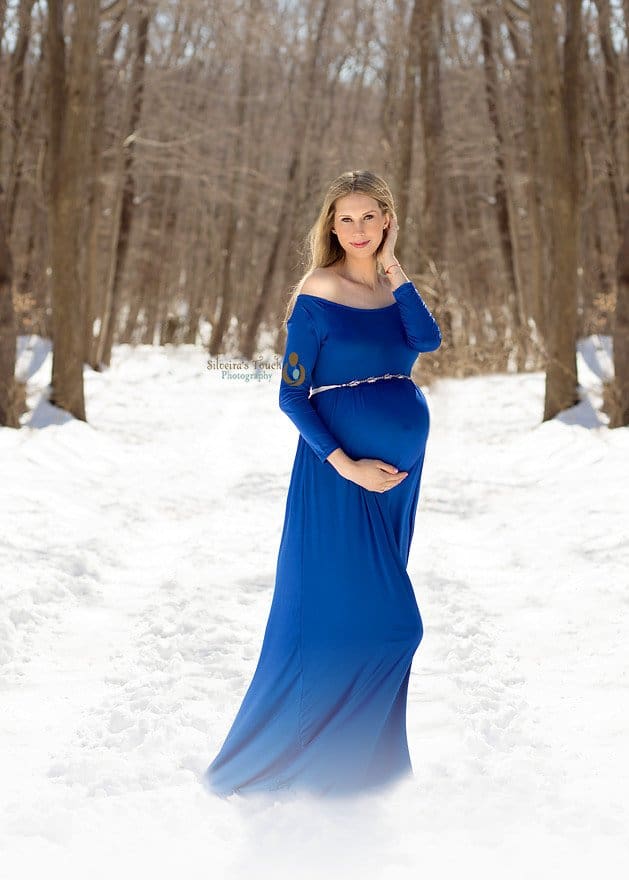snow maternity photos Randolph nj