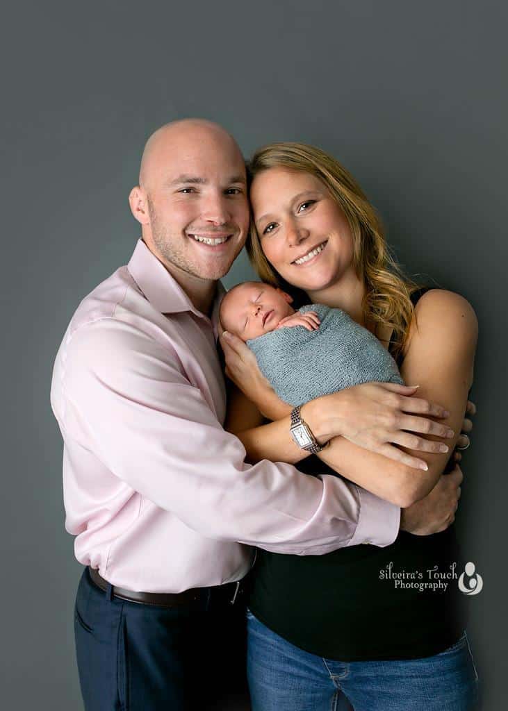newborn family photos in studio