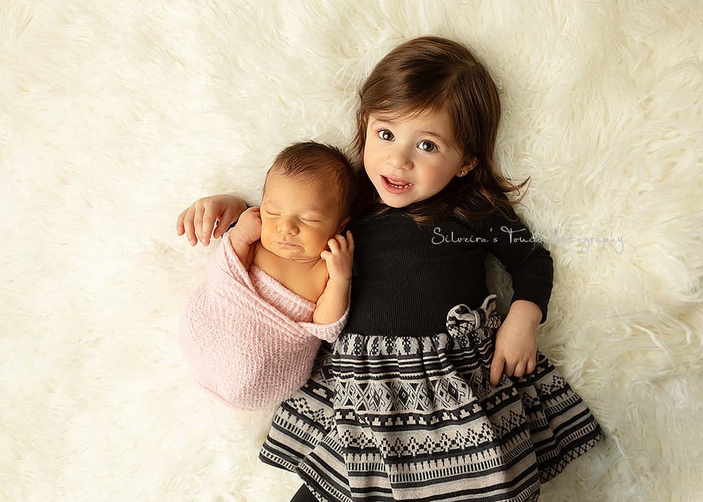 sibling newborn portrait sisters