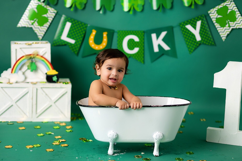 St. patricks birthday theme photo shoot