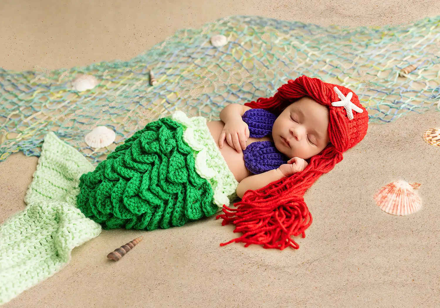 little mermaid newborn pictures