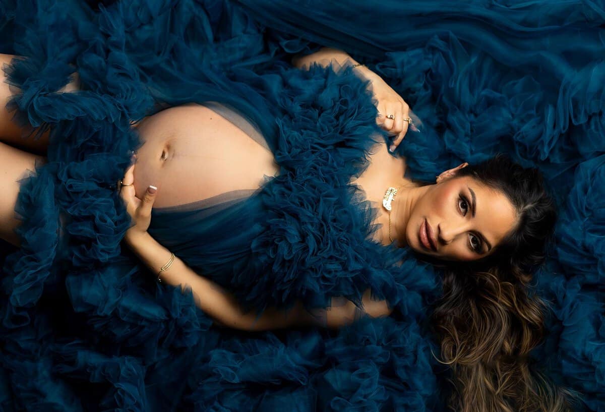 maternity photo shoot in NJ studio