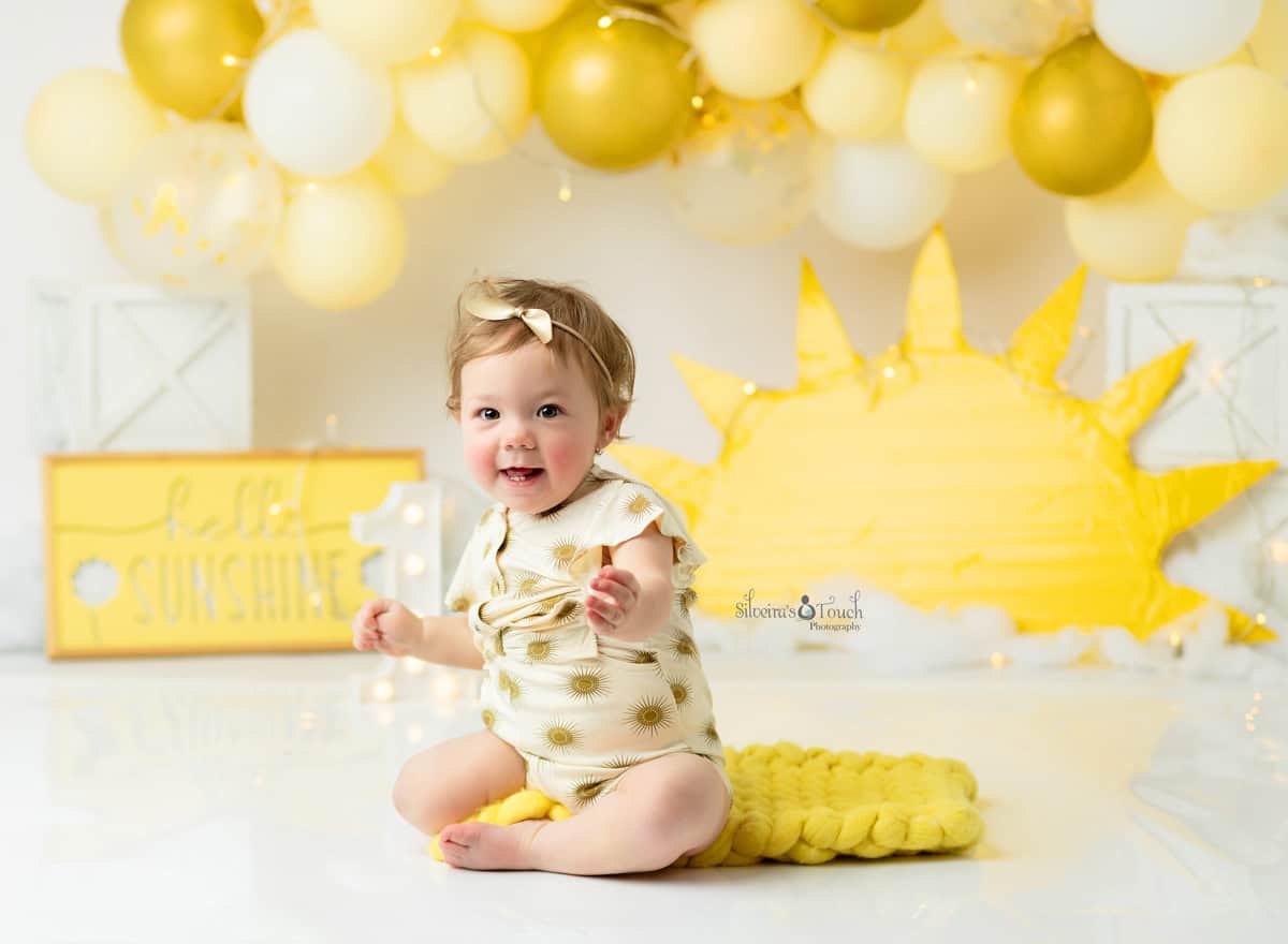 sunshine cake smash photoshoot nj